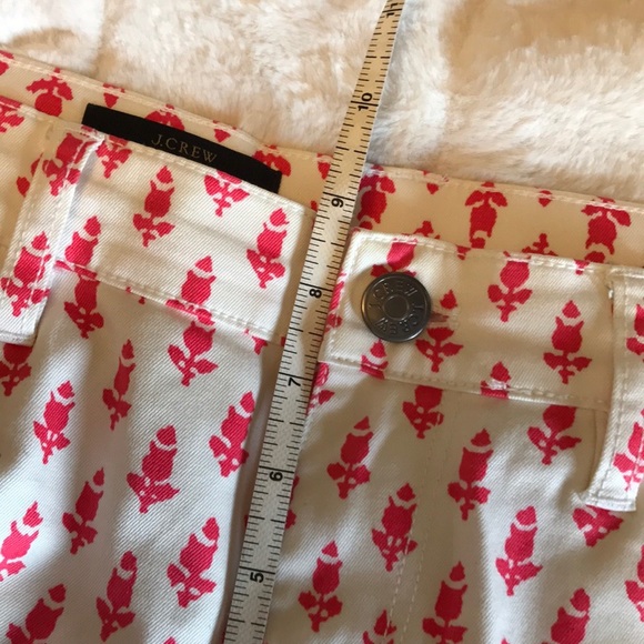 JCREW Matchstick Cropped Pants, tulip print, EUC. - Picture 7 of 7